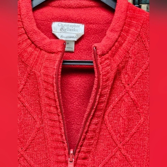 Christopher & Banks Reversable VEST Sz M - Picture 3 of 11